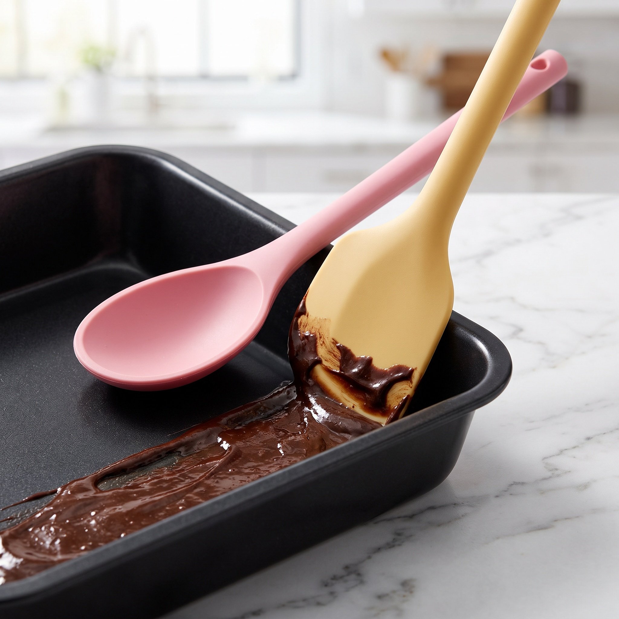 Baking Kitchen Set - 1セット シリコン製調理スプーン＆ヘラセット。耐熱性があり、キッチンで使える便利な調理器具。継ぎ目がなく、洗いやすく、混ぜたり、盛り付けたり、焼く際にも使えるシリコン製スクレーパー。
