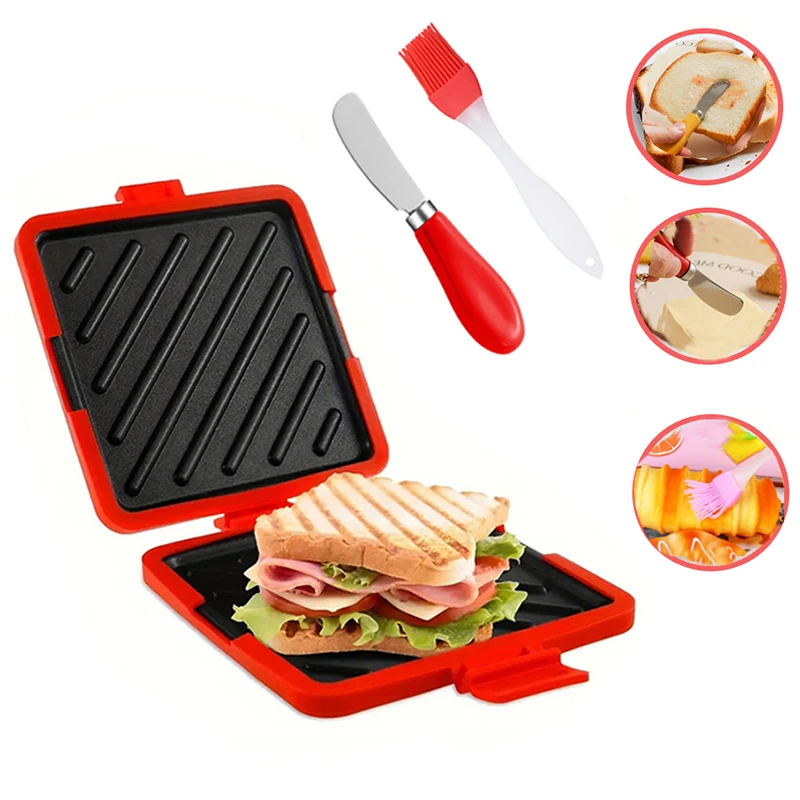 3パック食品グレードサンドイッチトースター、バターナイフとオ - Baking Kitchen Set のレビューと価格