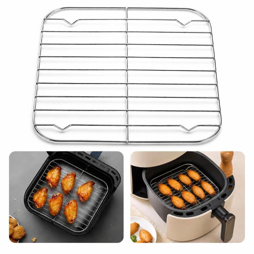 304ステンレス製、脚付きの正方形型エアフライヤー用ラック。 - Kitchen Baking Rack のレビューと価格