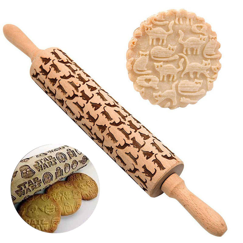 ホットローリングピンベーキングツール,クッキーダン,パターン - Kitchen Roller Baking のレビューと価格