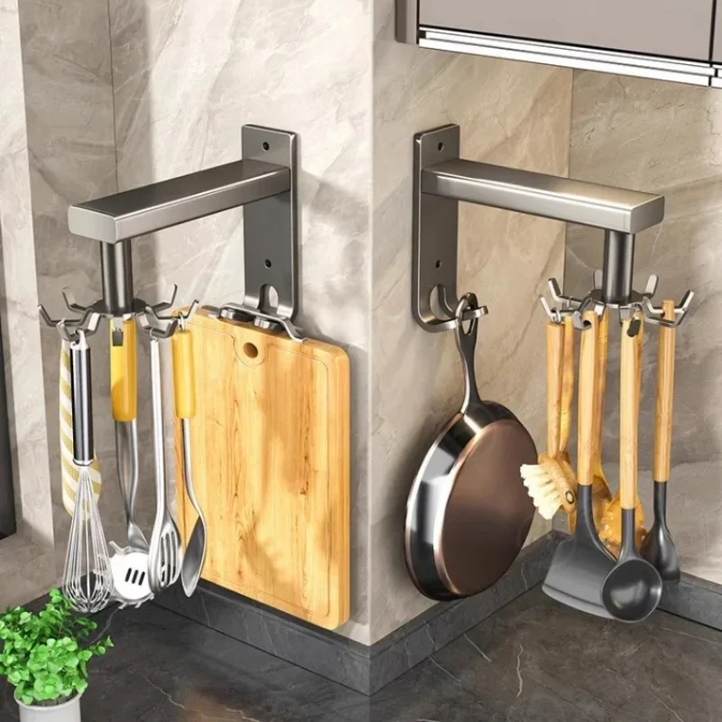 ユニバーサルキッチンフック多目的 360 度回転可能なラック - Kitchen Uncle のレビューと価格