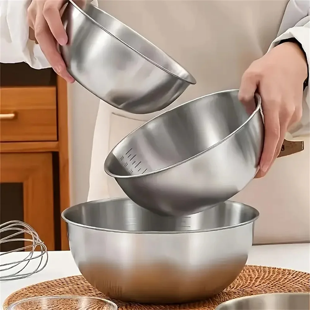 2026年製、ステンレス製ミキシングボウルセット。目盛り付き - Baking Kitchen Set のレビューと価格