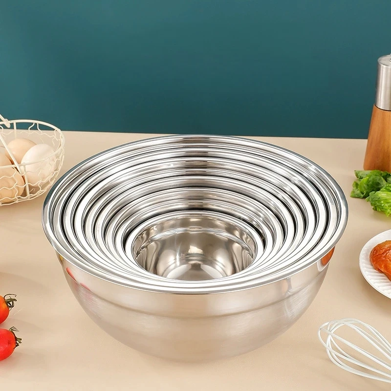 5個セット ステンレス製ミキシングボウル 蓋付き - 防錆、 - Baking Kitchen Set のレビューと価格